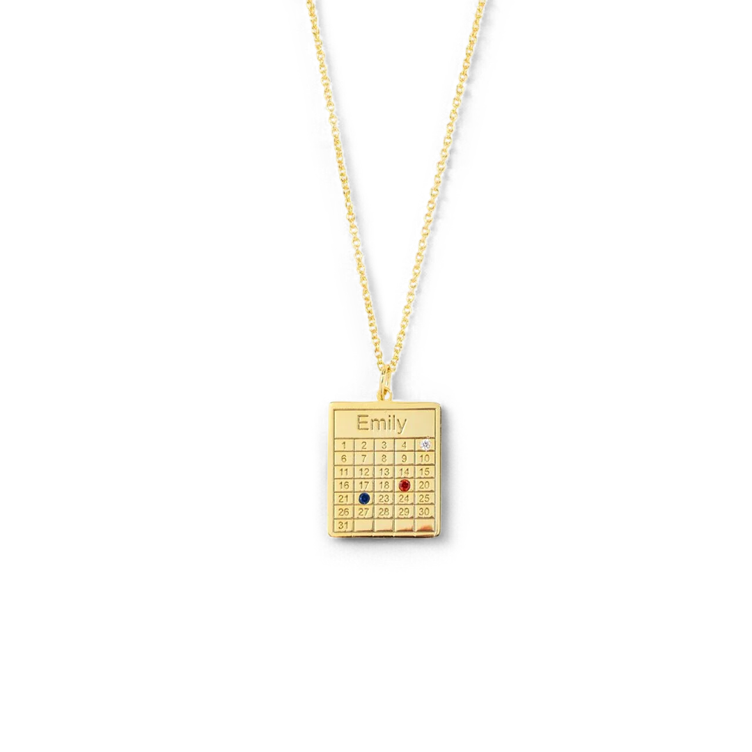 Personalized Family Calendar Necklace