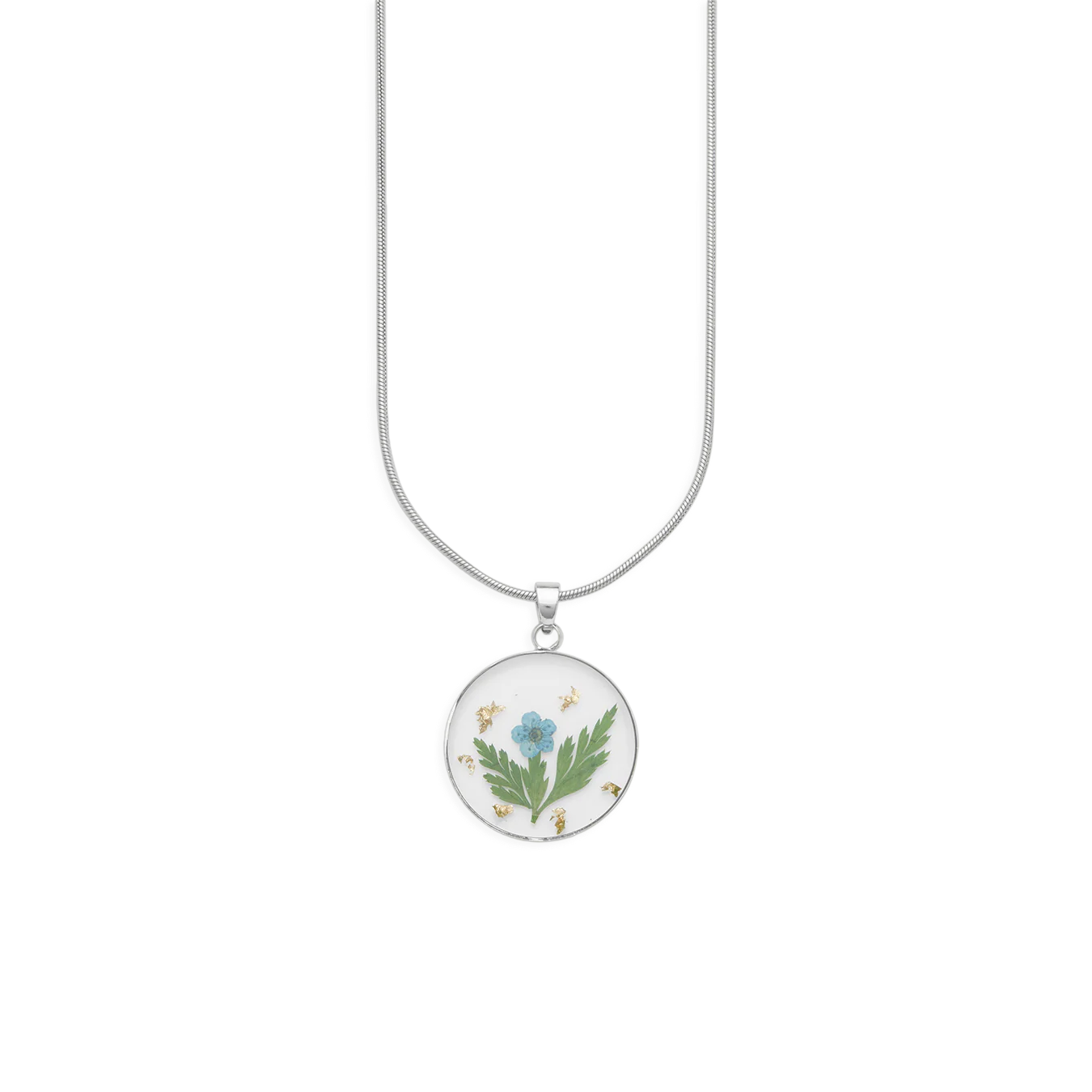 Pressed Birth Flower Necklace