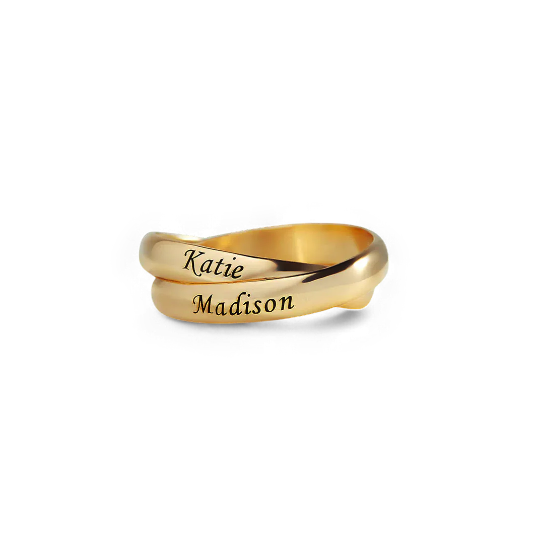 Interlocking Engraved Ring