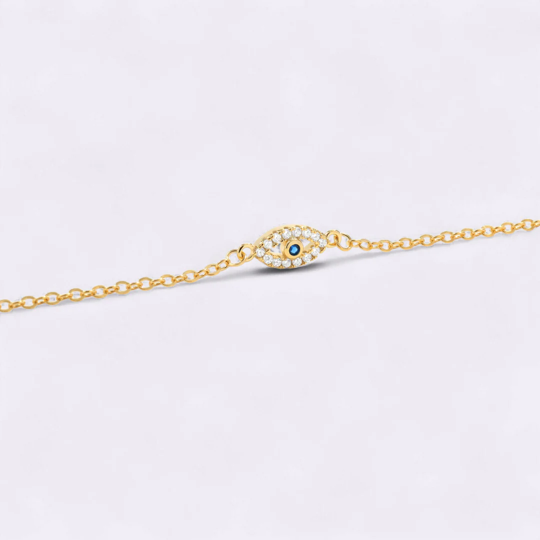 Dainty Evil Eye Charm Bracelet