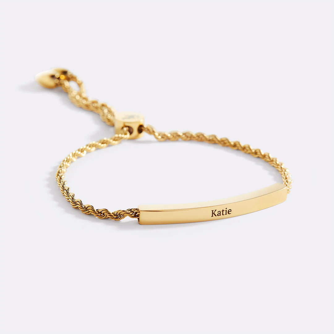 Personalized Bar Chain Bracelet
