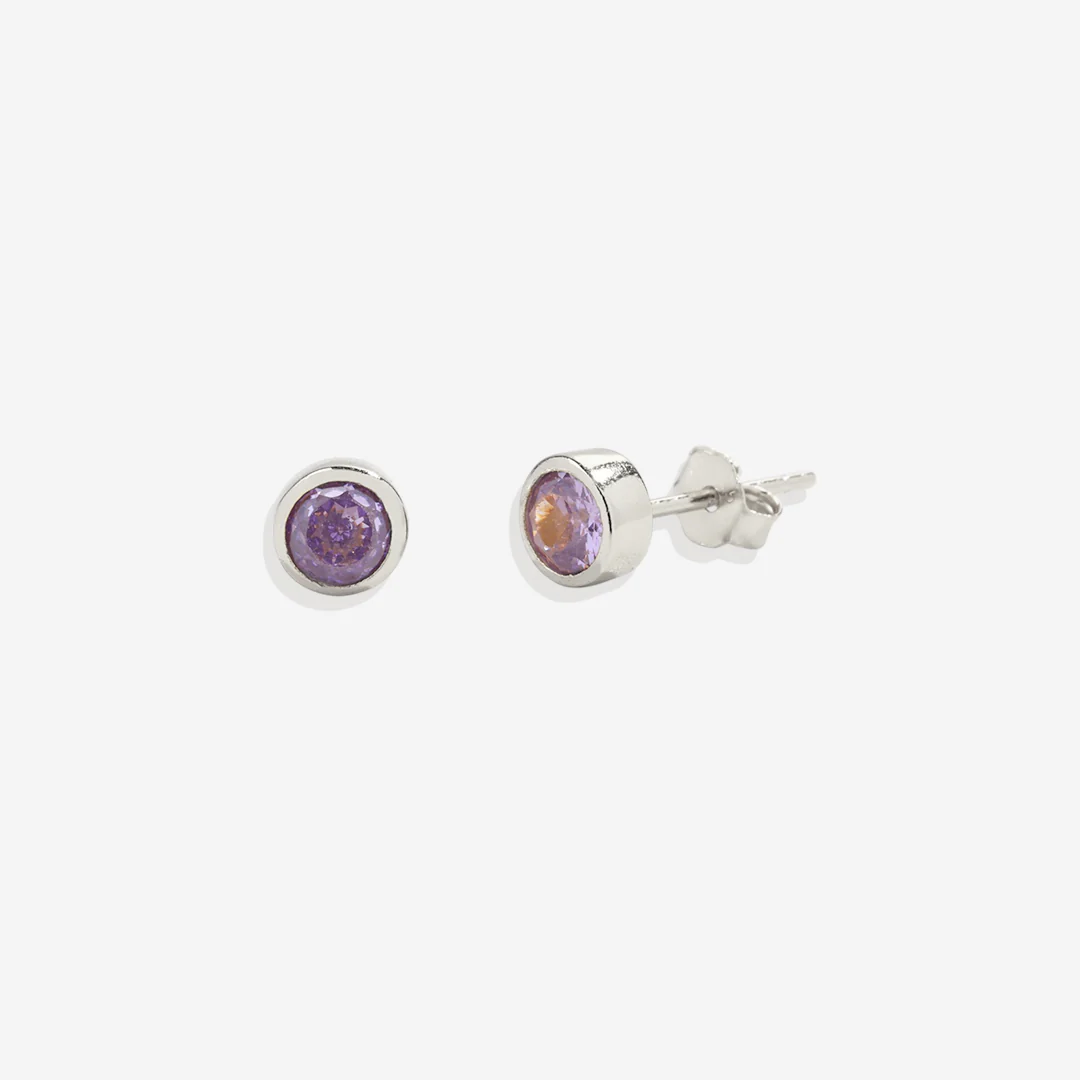 Birthstone Bezel Studs