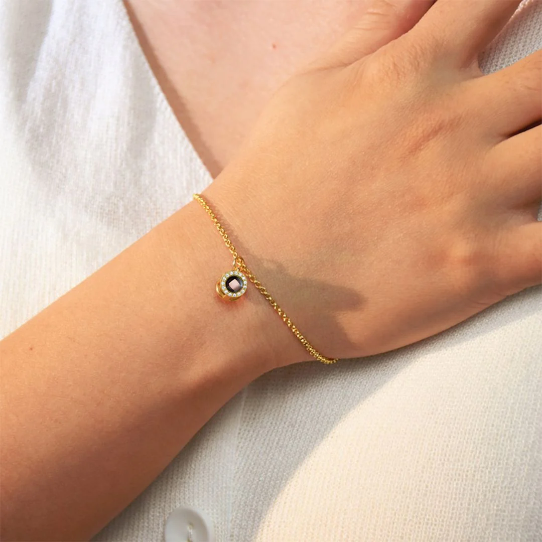 Petite Halo Photo Bracelet