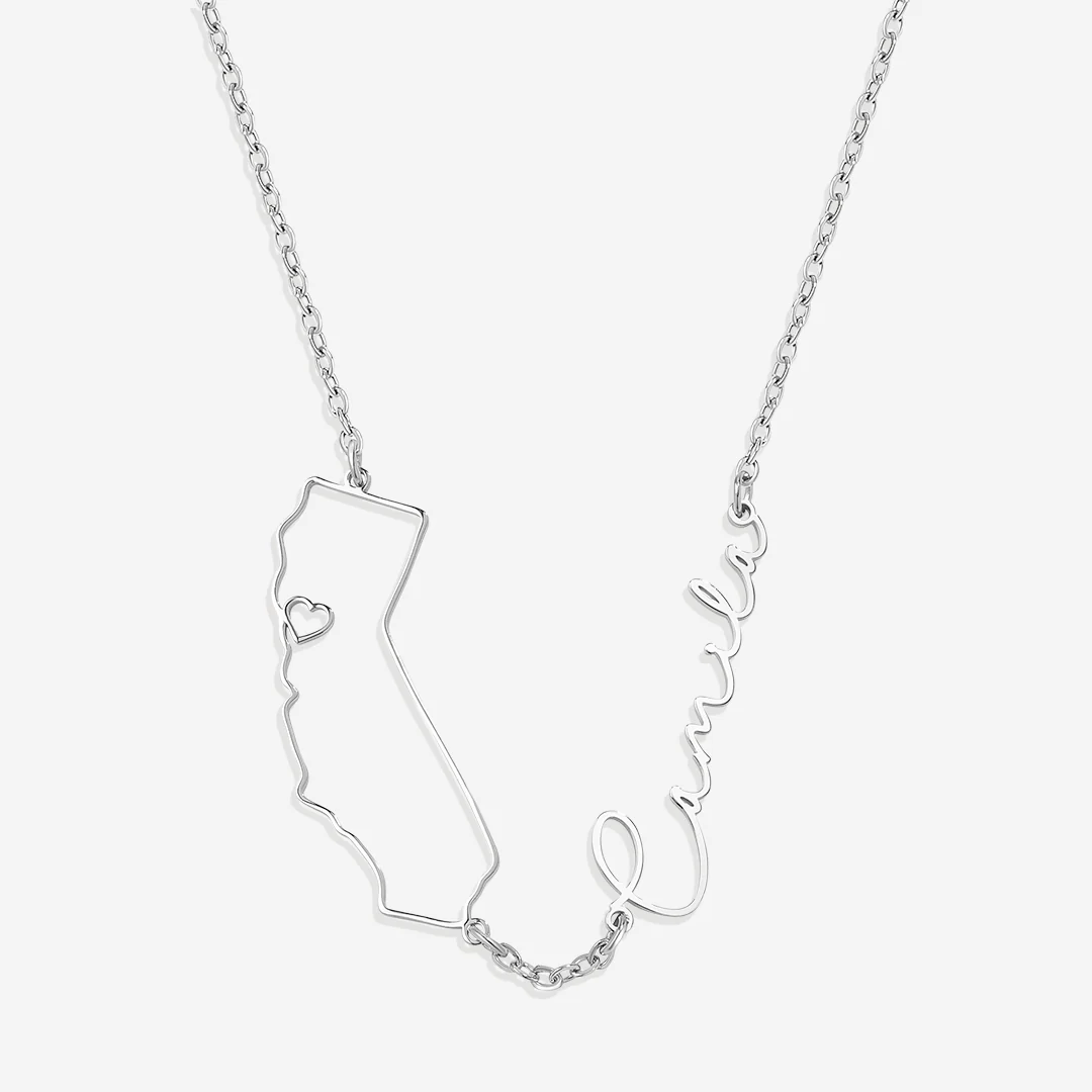 State Pride Name Necklace