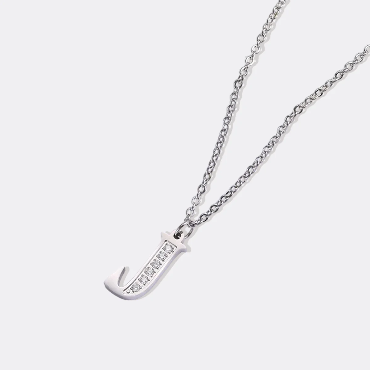 Crystal Accent Letter Satellite Necklace