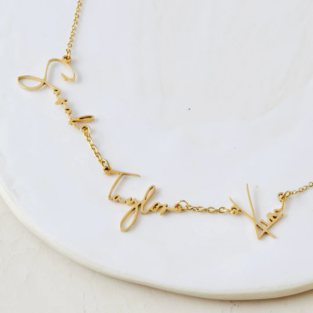 Monroe Triple Name Necklace