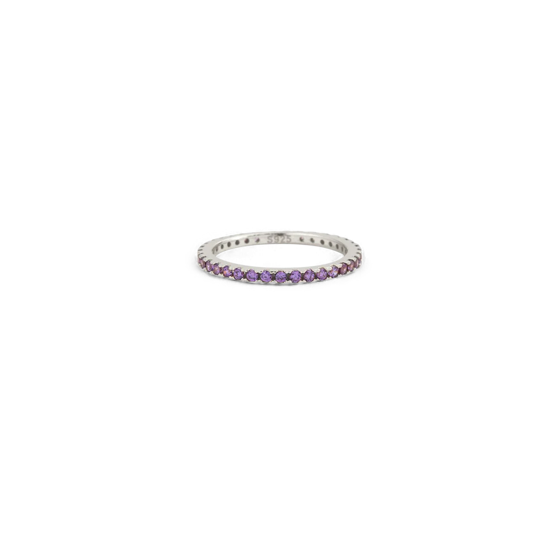 Febuary Birthstone Eternity Stacking Ring