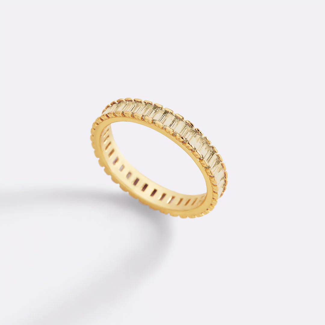 Baguette Birthstone Eternity Band