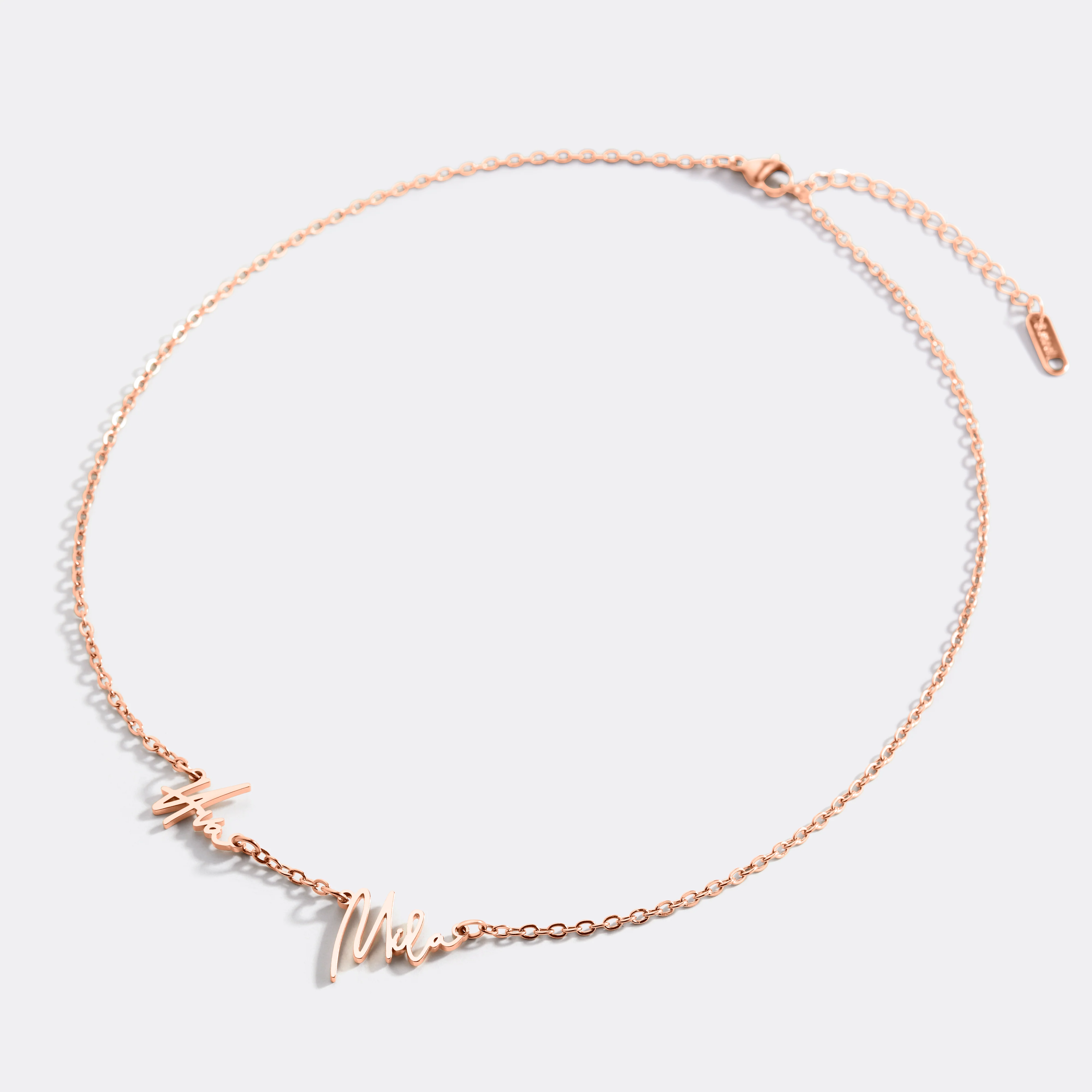 Monroe Double Name Necklace