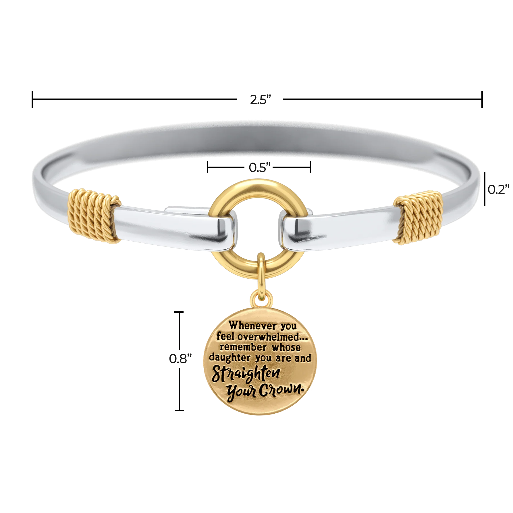 Straighten Your Crown - Two-Tone Charm Bracelet