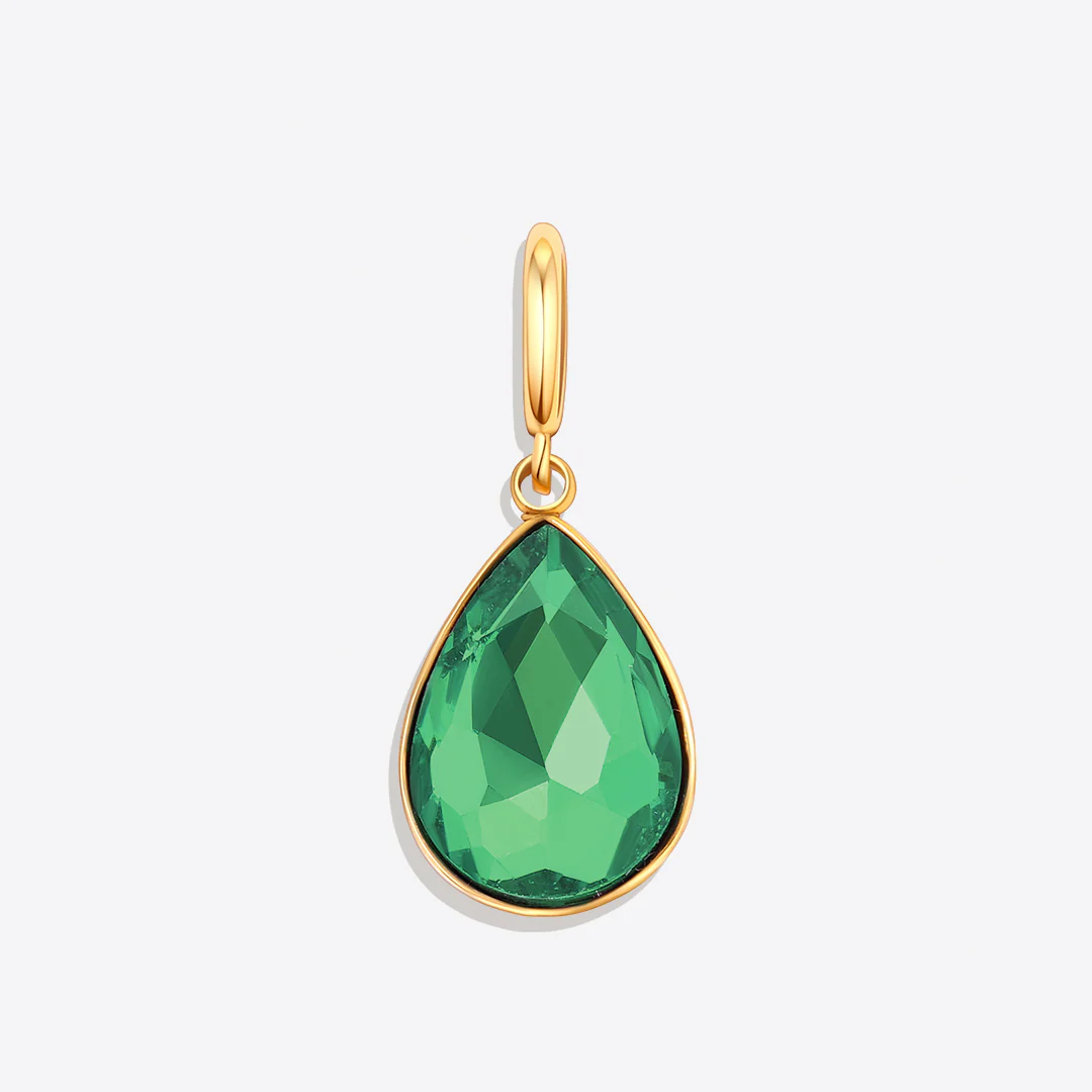 Teardrop Birthstone Charm
