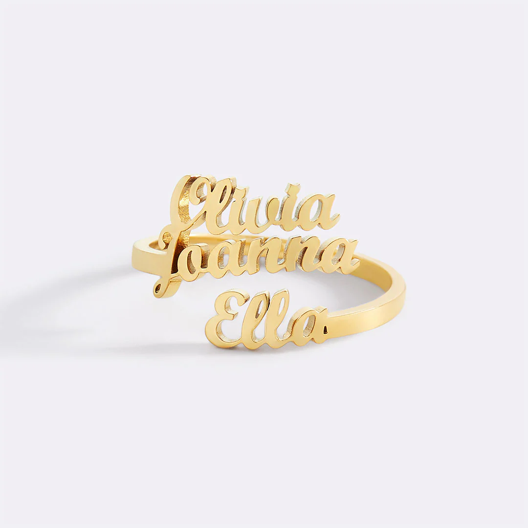 Triple Name Ring