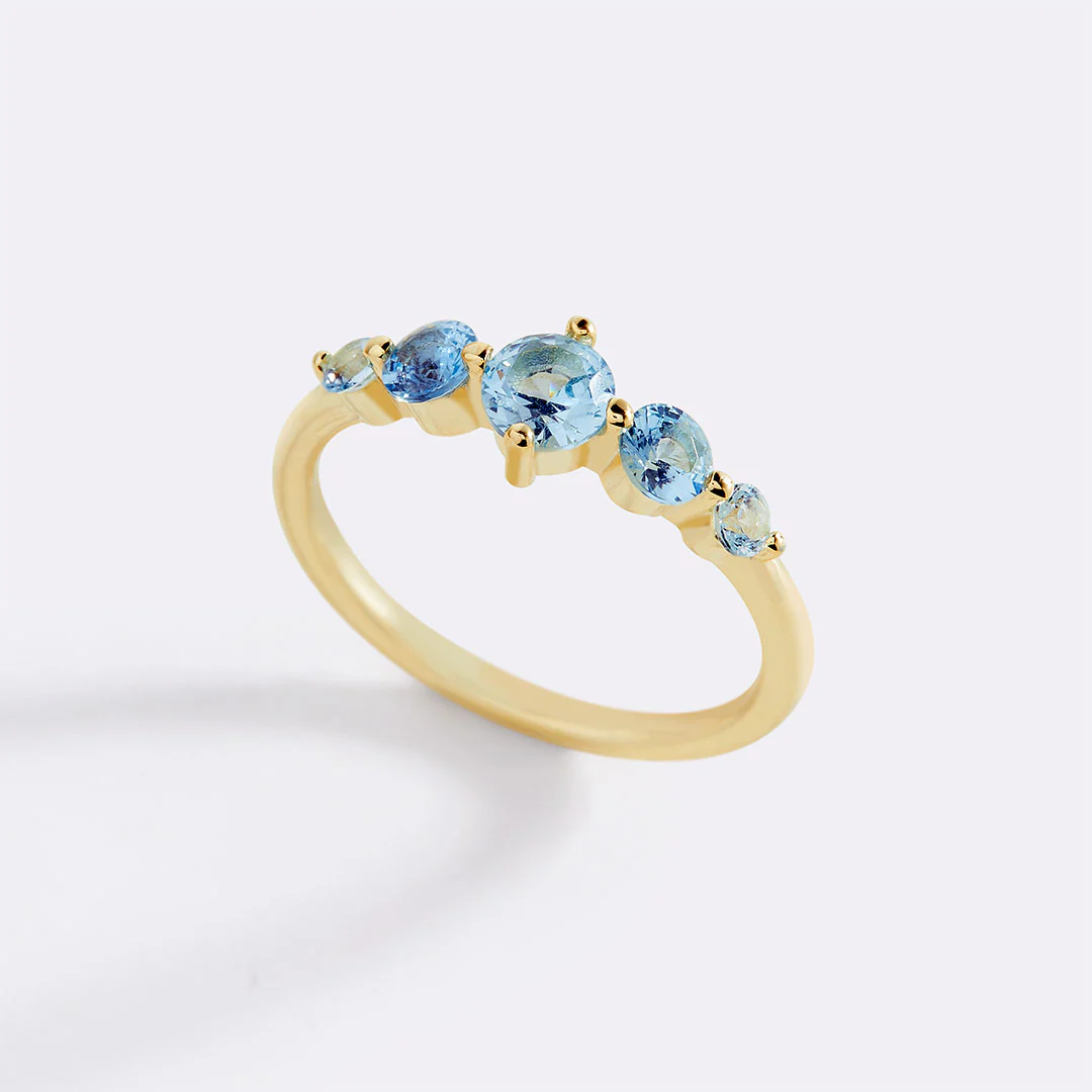 Five Stone Statement Birthstone Ring
