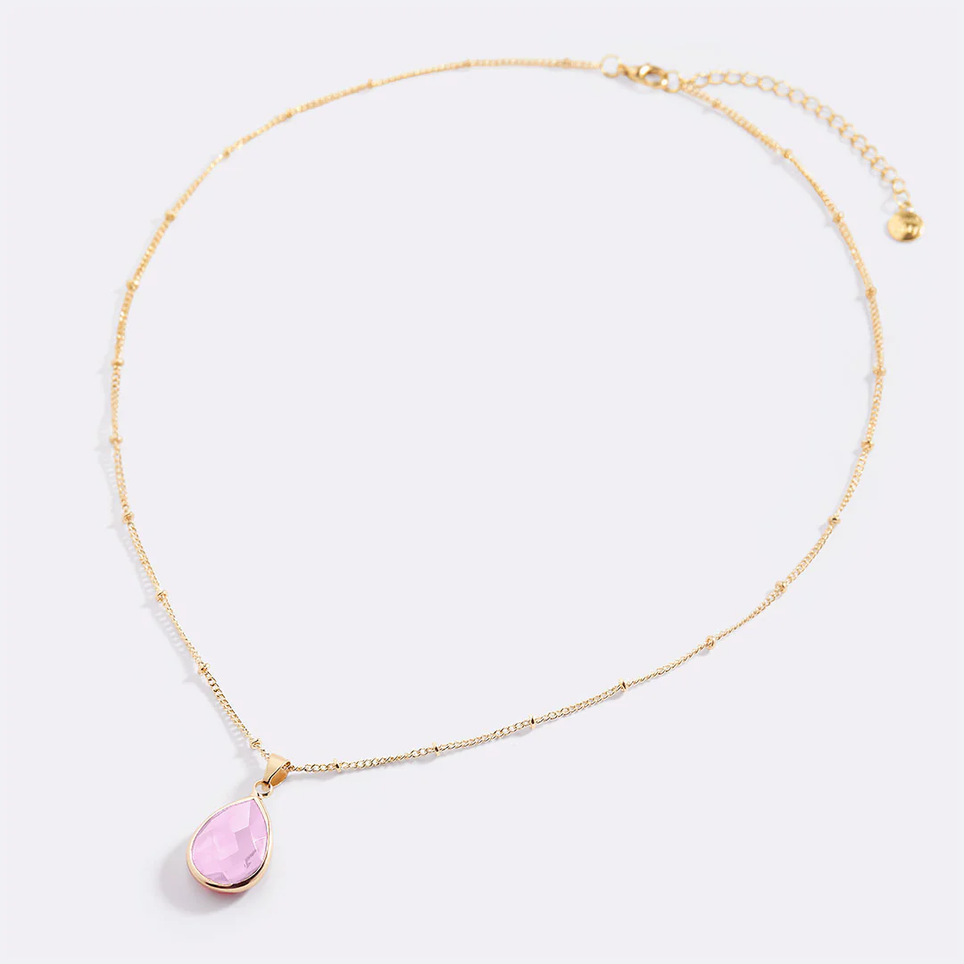 Birthstone Drop Pendant Necklace