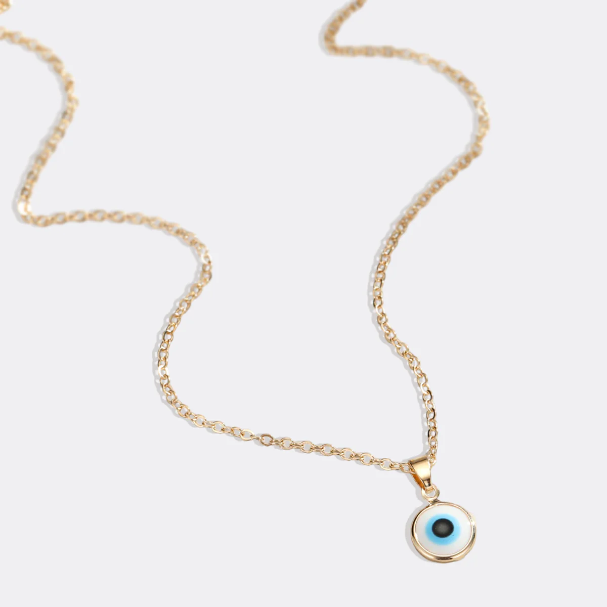 Dainty Boho Evil Eye Charm Necklace