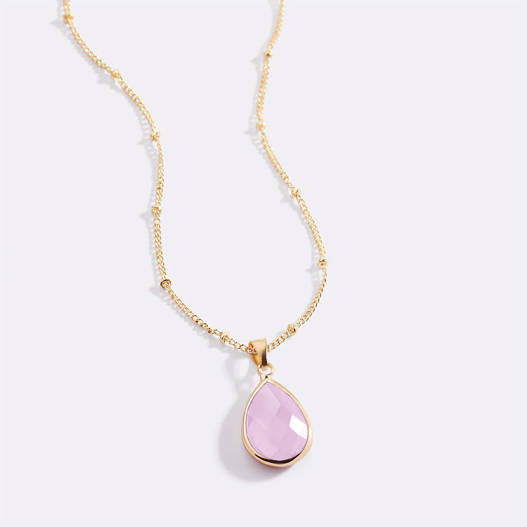 Birthstone Drop Pendant Necklace