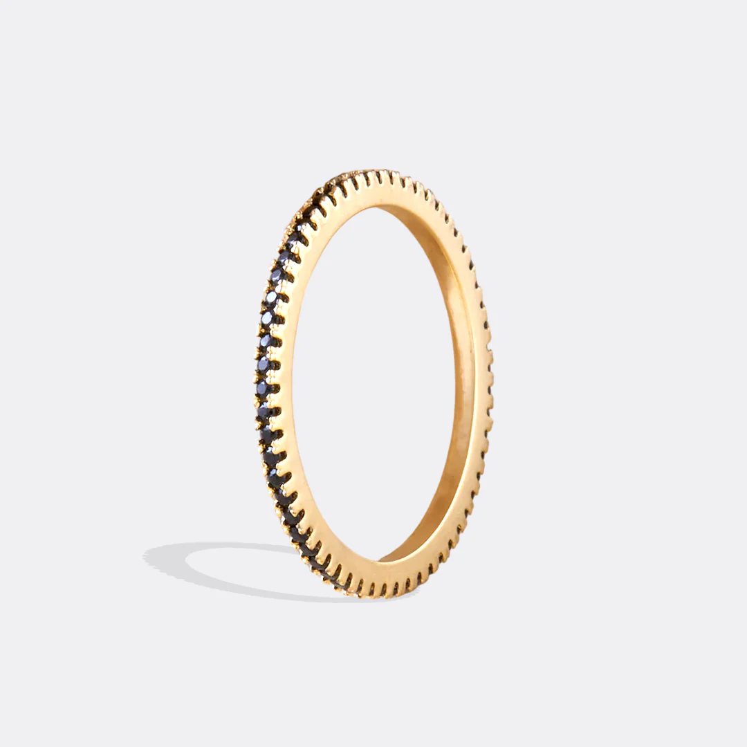 Black Diamond Eternity Stacking Ring
