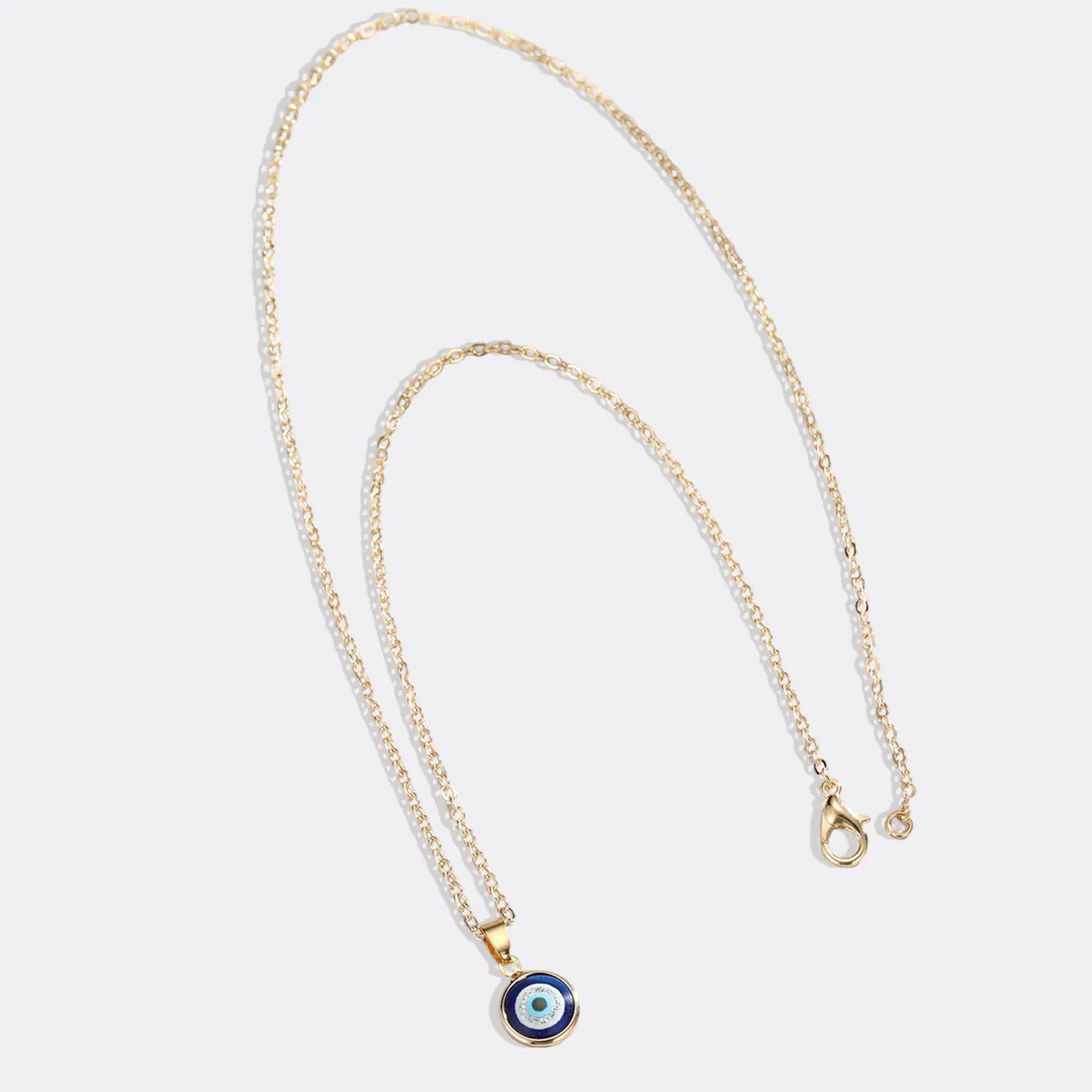 Dainty Boho Evil Eye Charm Necklace