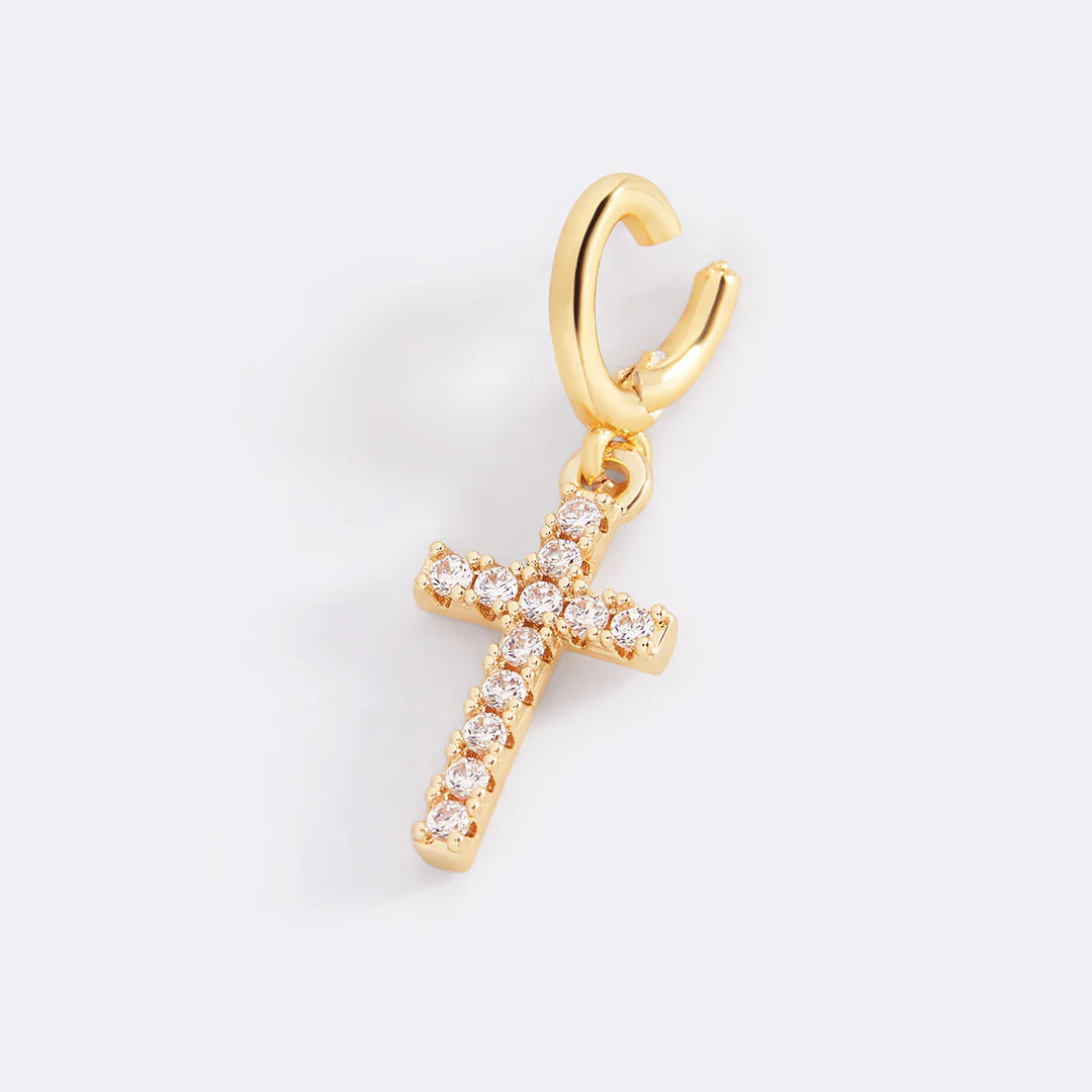 Pave Cross Charm