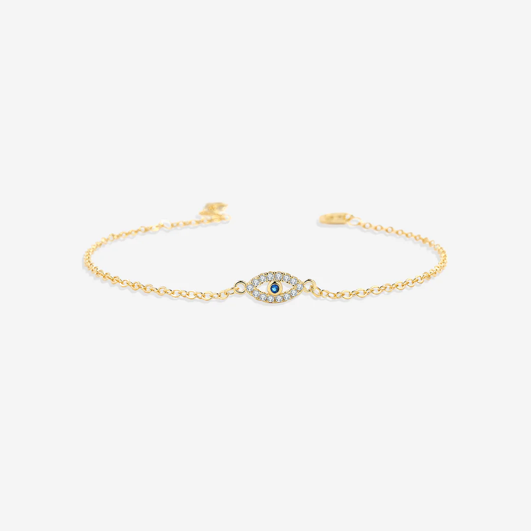 Dainty Evil Eye Charm Bracelet