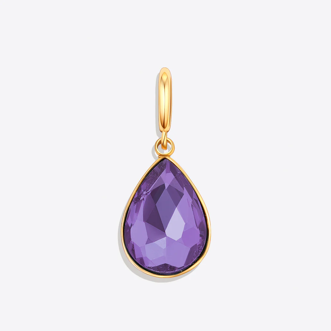 Teardrop Birthstone Charm