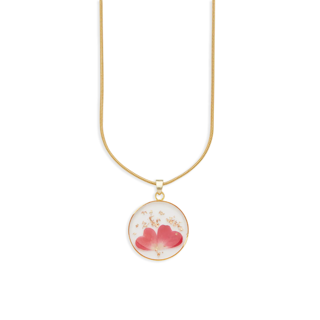 Pressed Birth Flower Necklace