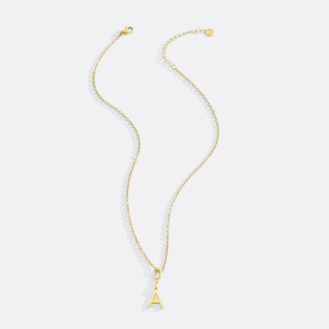 Minimalist Initial Charm Necklace