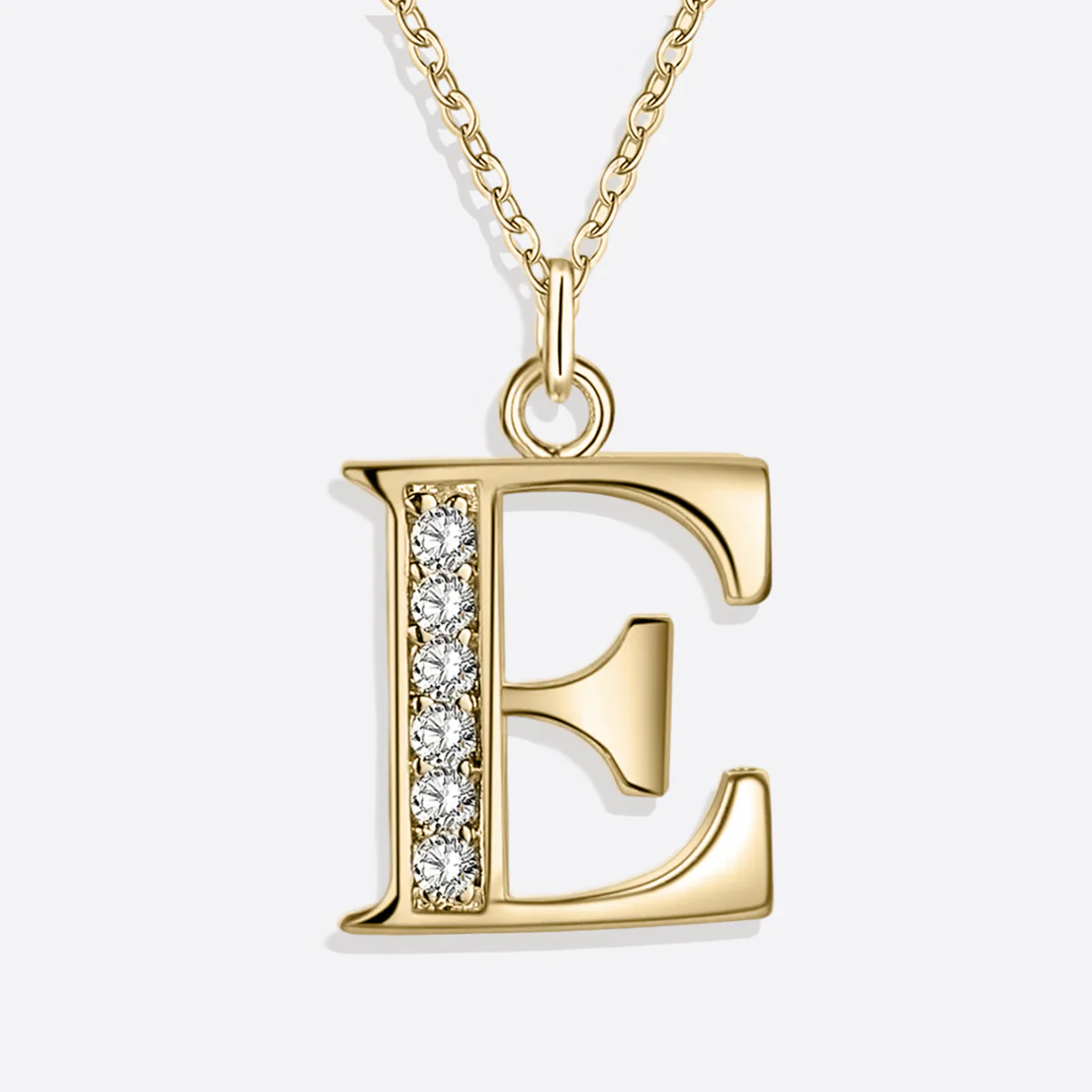 Crystal Accent Letter Satellite Necklace