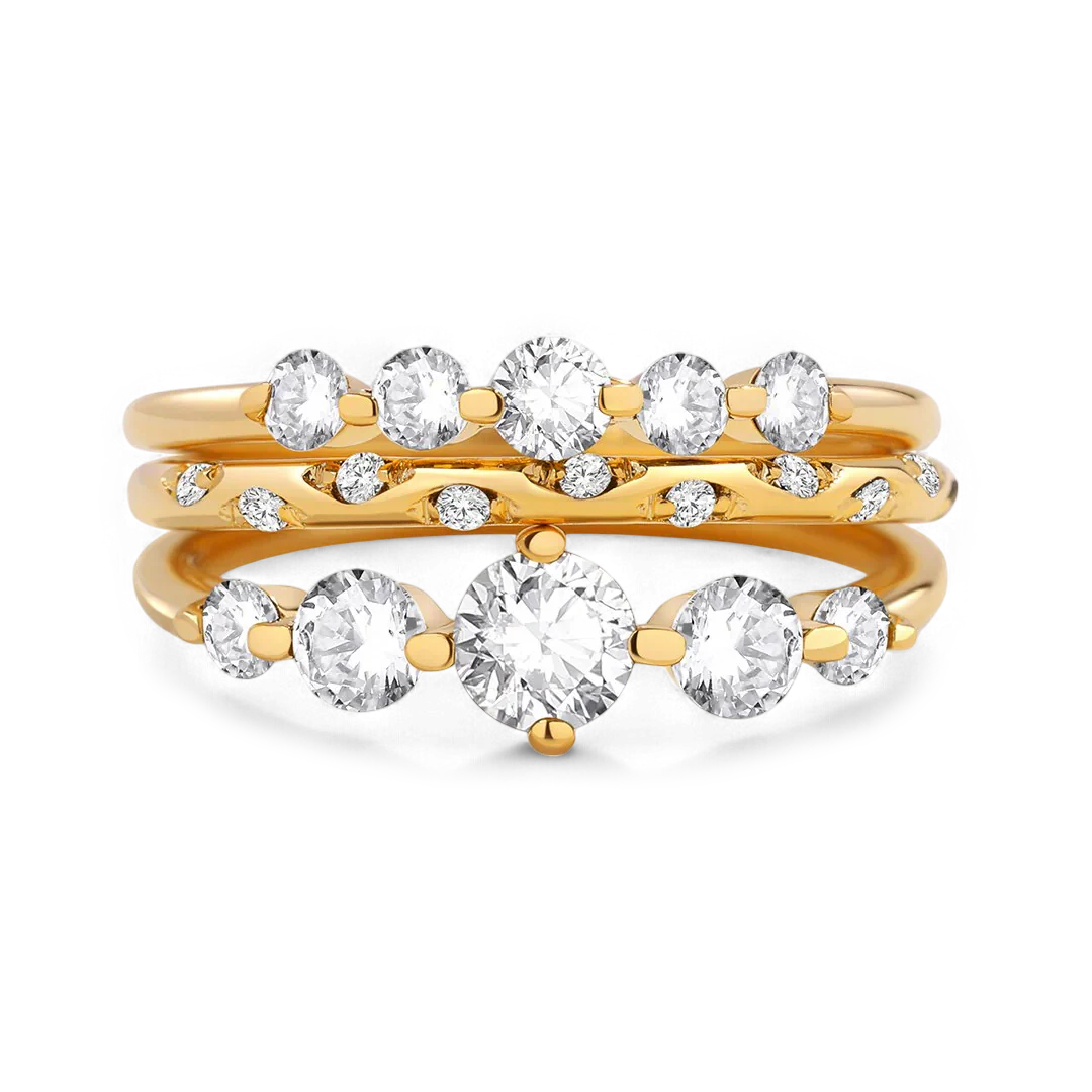 Birthstone Stacking Ring Set