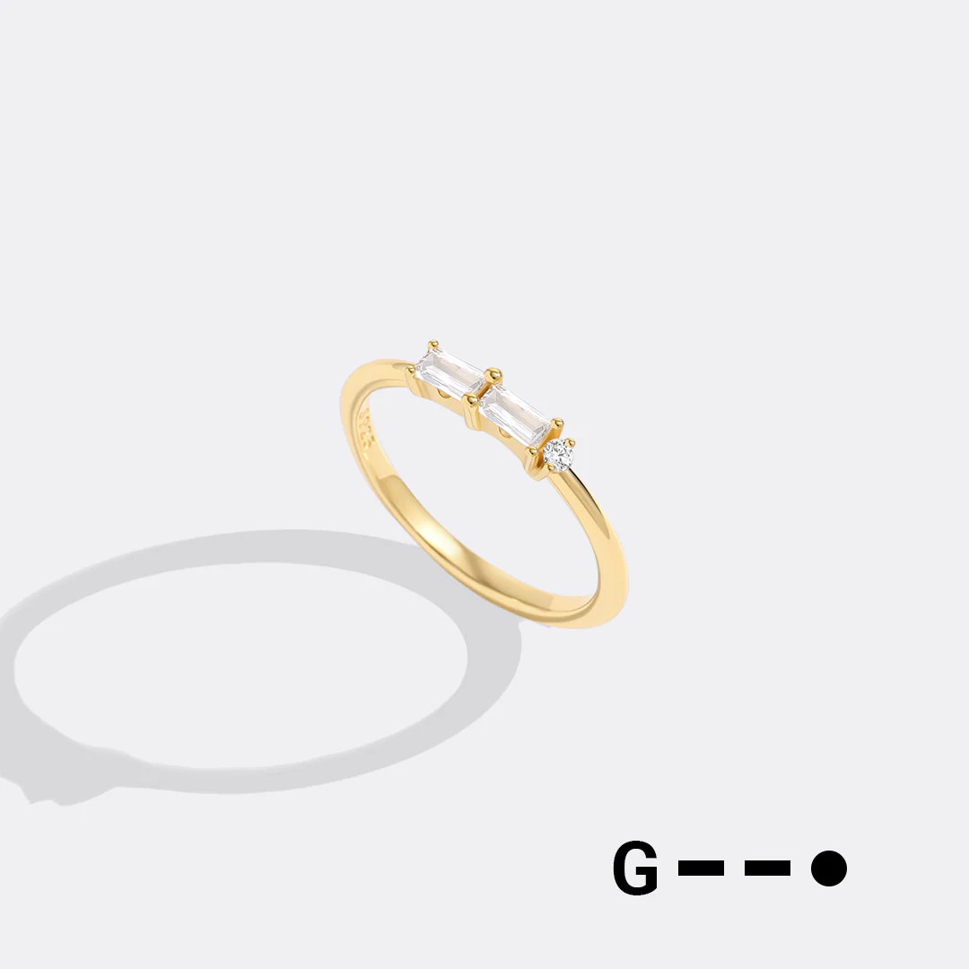 Dainty Personalized Morse Code Ring