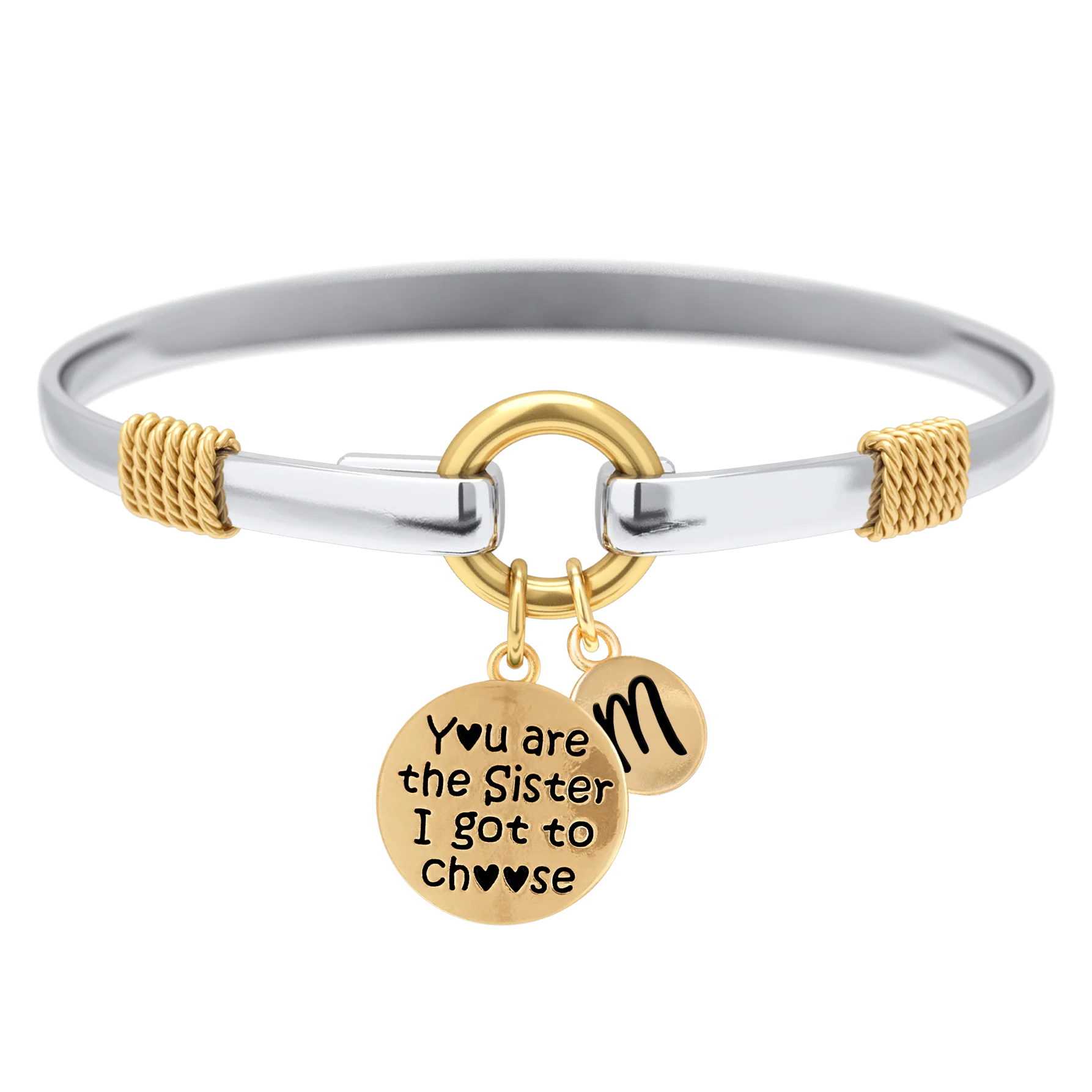 Sister I Got To Choose - Two-Tone Custom Charm Bracelet
