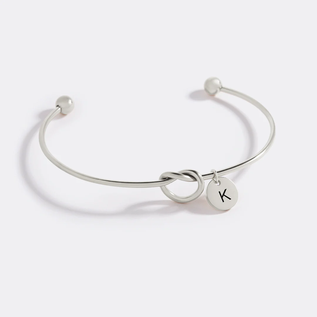 Personalized Tie the Knot Bracelet • Bridesmaid Gift Bracelet