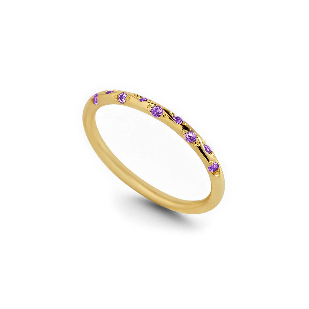 Dainty Constellation Birthstone Ring