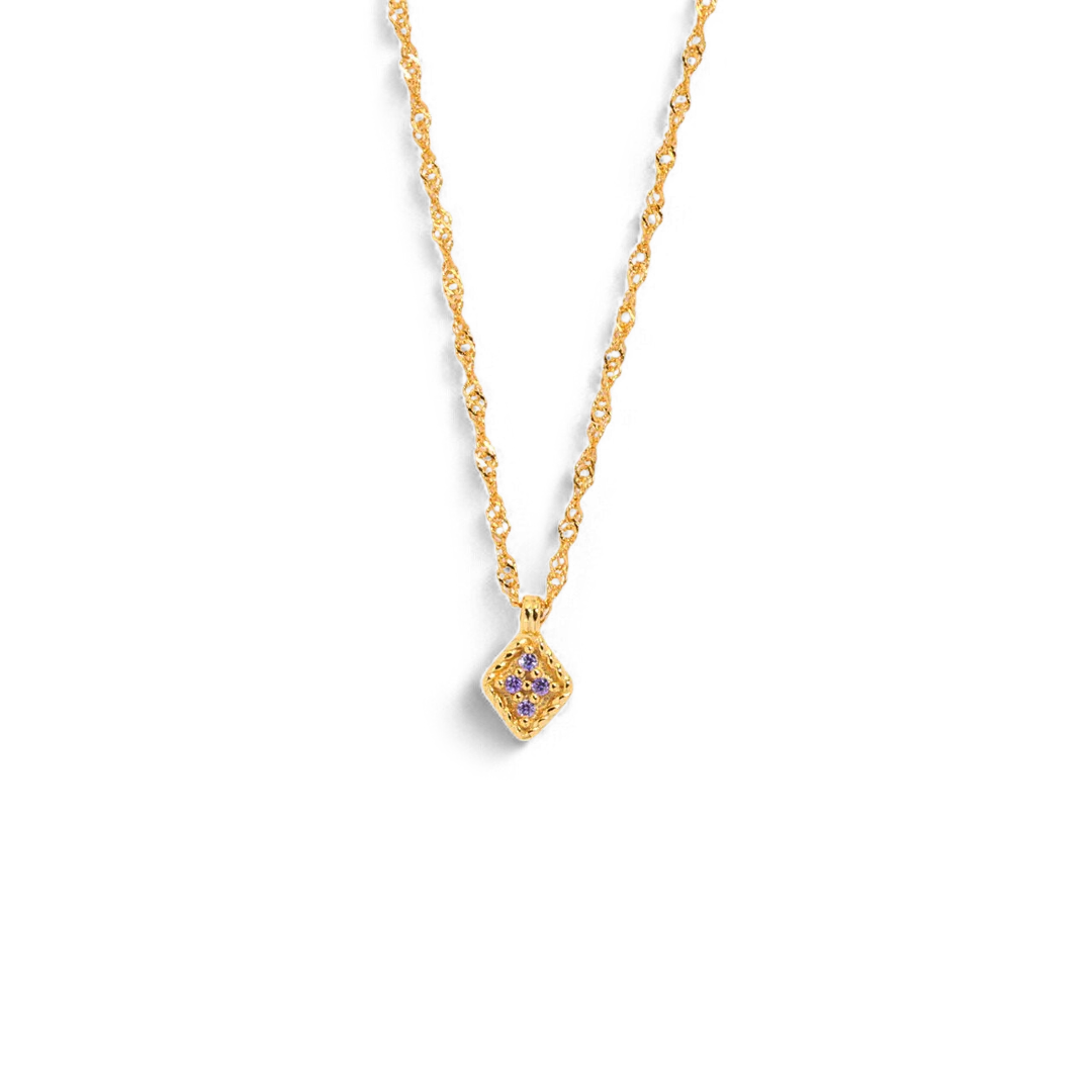 Dainty Birthstone Kite Necklace