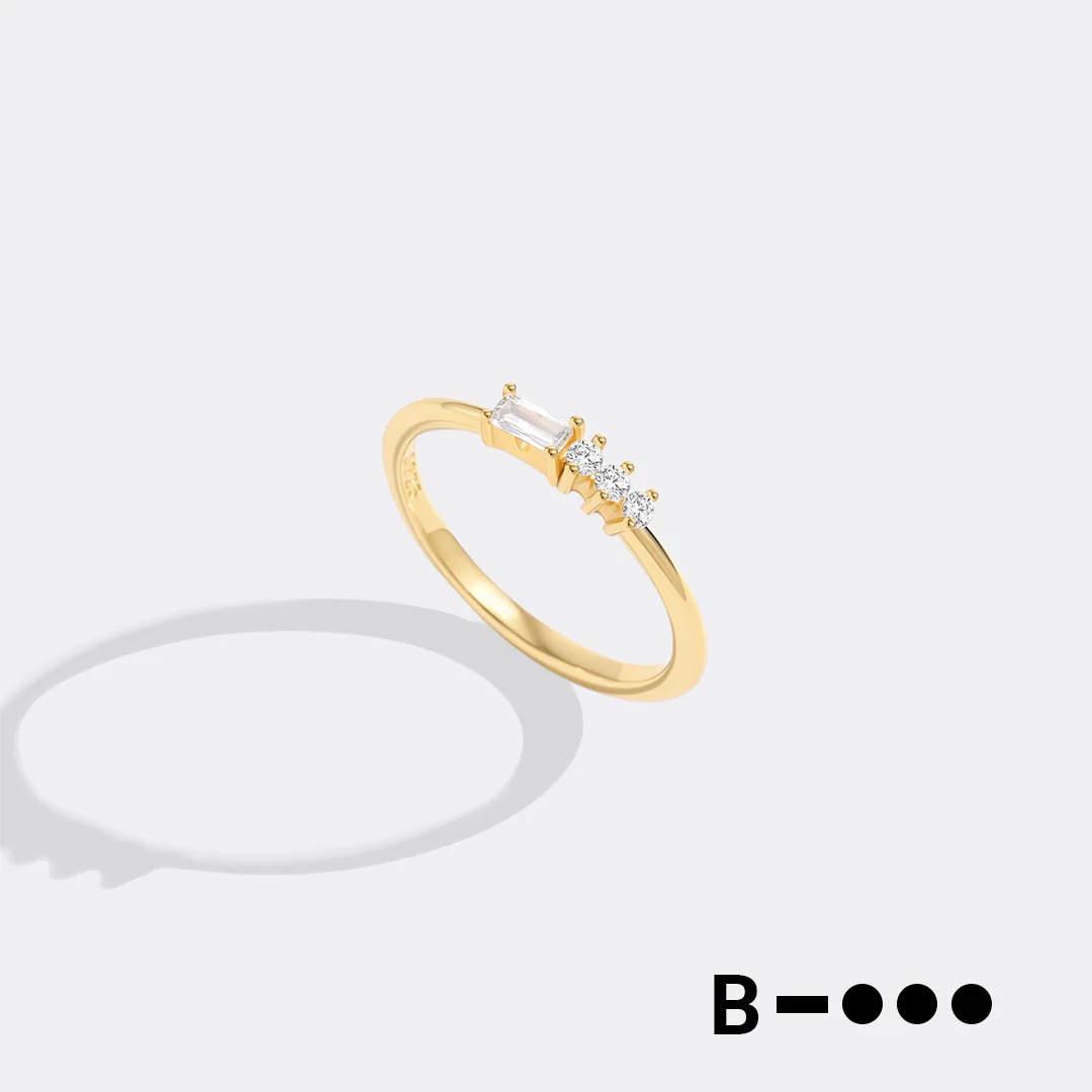 Dainty Personalized Morse Code Ring
