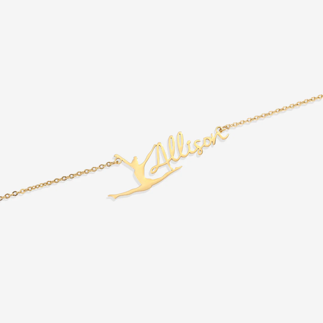 Custom Gymnast Name Pendant