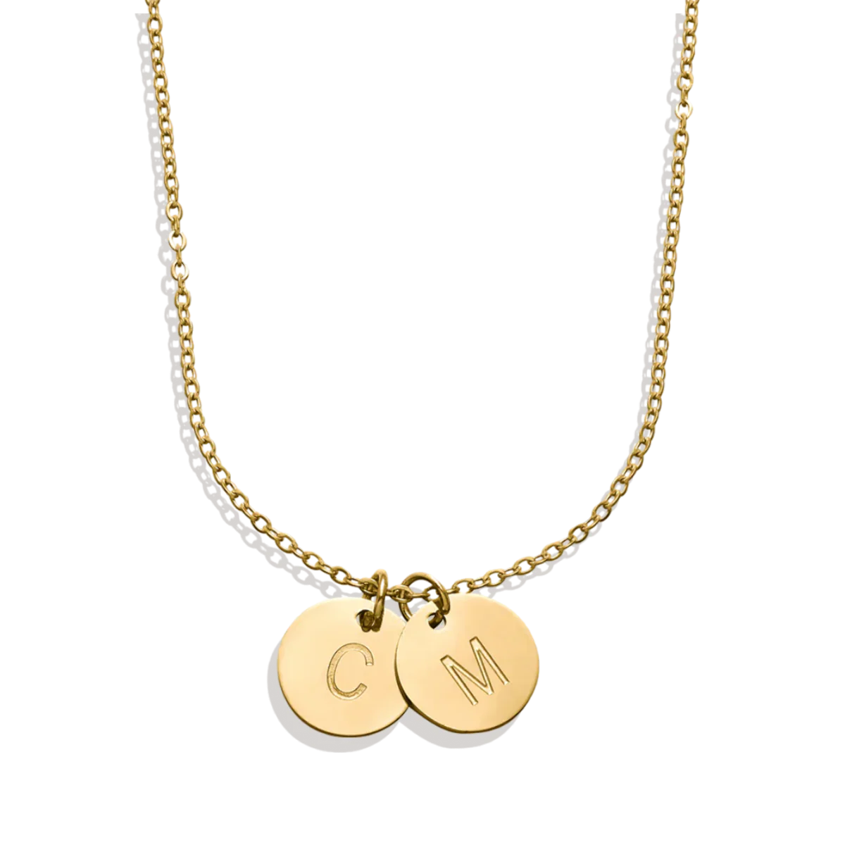 Dainty Disc Initial Necklace