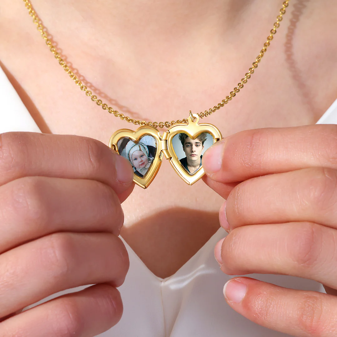 Personalized Heart Locket Necklace