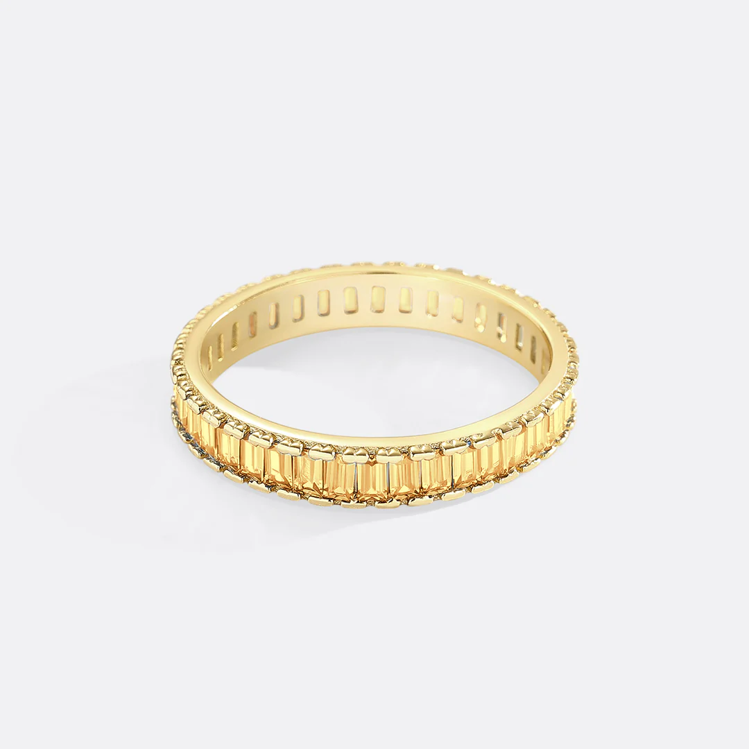 Baguette Birthstone Eternity Band