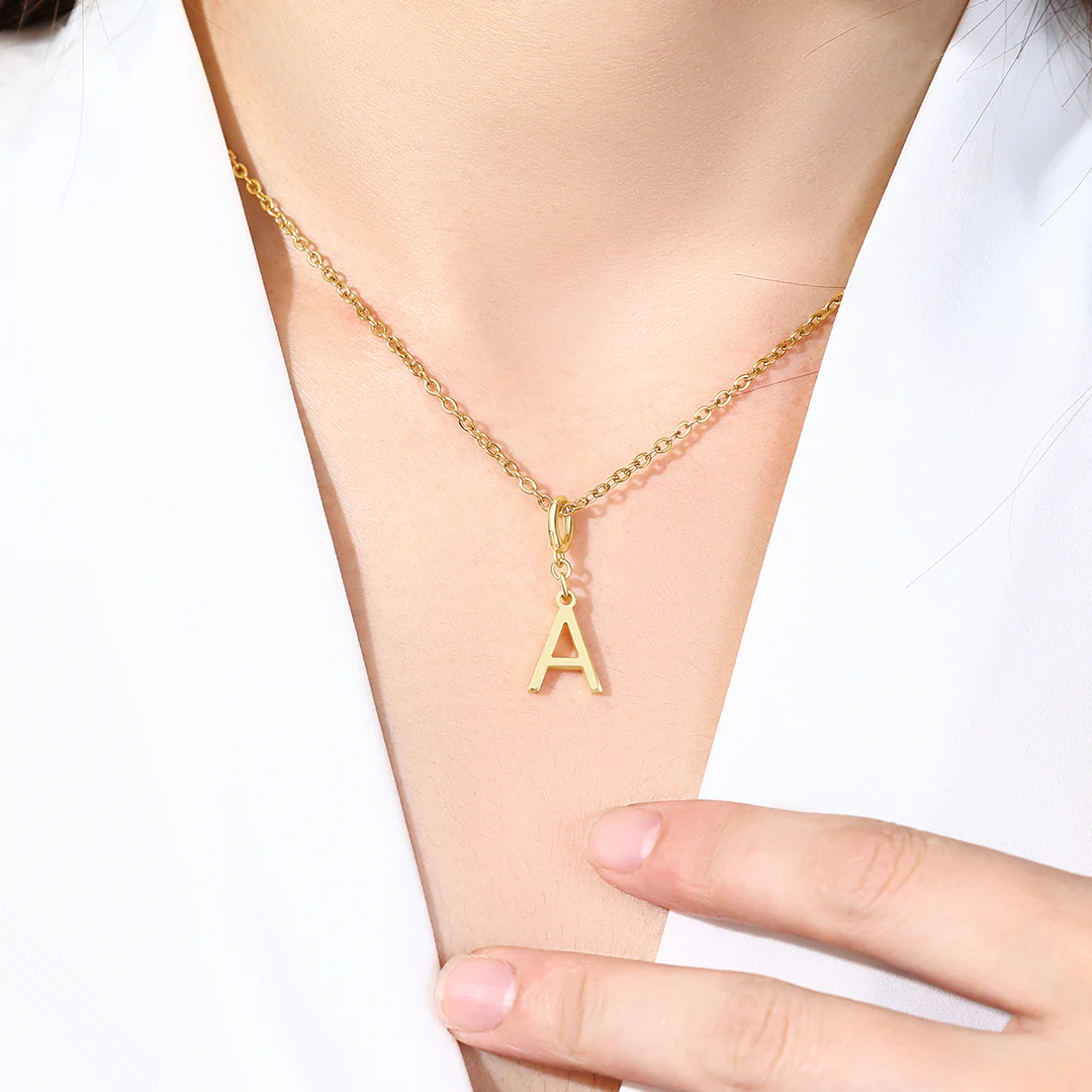 Minimalist Initial Charm Necklace