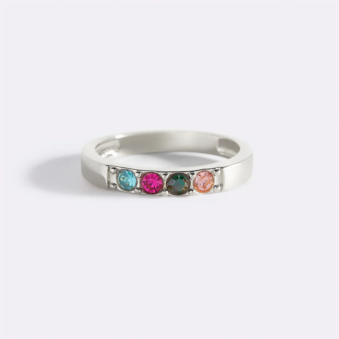 Stackable Birthstones Band Ring