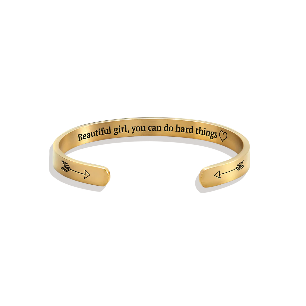 Beautiful Girl You Can Do Hard Things Personalizable Cuff Bracelet
