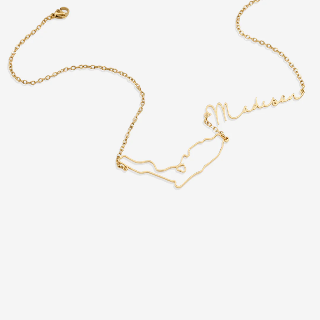 State Pride Name Necklace