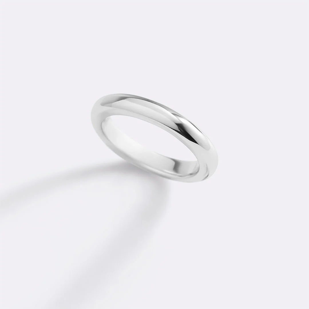 Half Round Band Stacking Ring