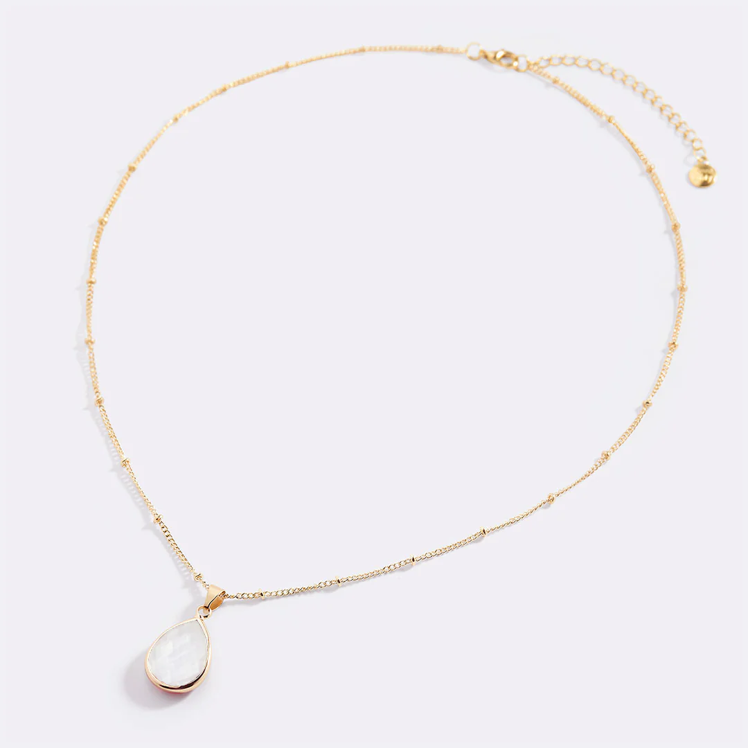 Birthstone Drop Pendant Necklace