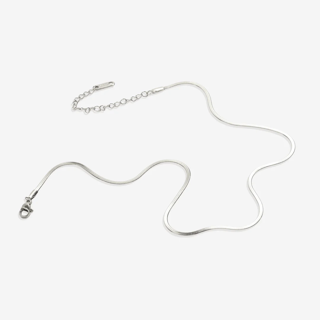 Dainty Herringbone Chain Necklace