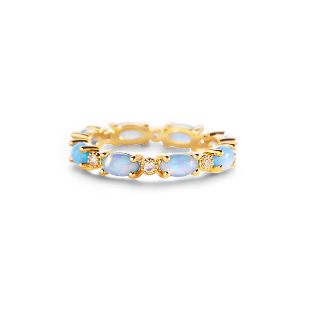 Eternity Fire Opal Ring