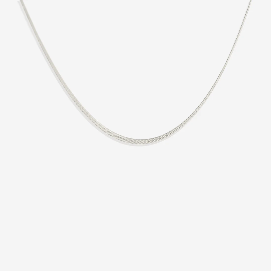 Dainty Herringbone Chain Necklace