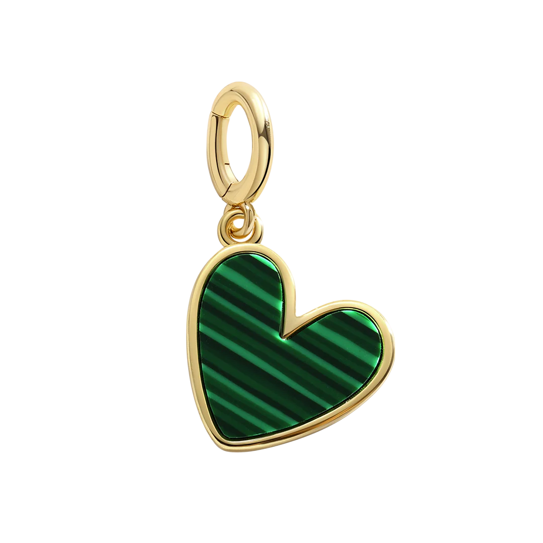 Natural Stone Heart Charm