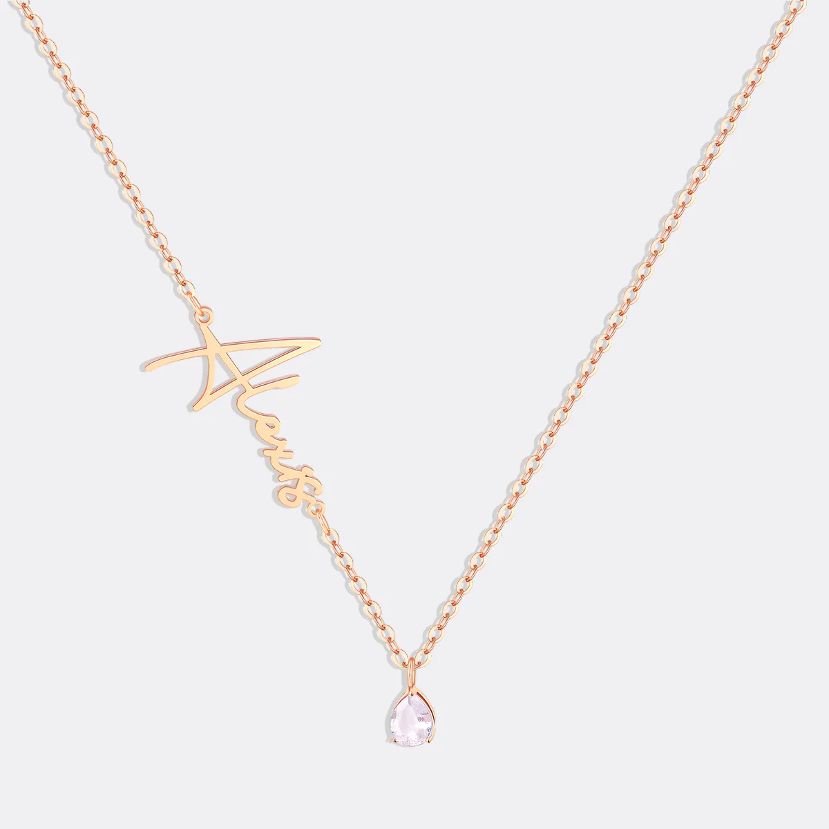 Handmade Birthstone Name Necklace